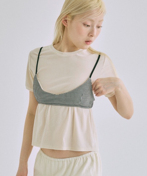 EN NEUME(エンノイム)の「Gingham Check Bra Top(その他トップス・レディース・ブラウン/ブラック/グレー・FREE)」の7枚目の写真