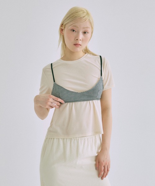 EN NEUME(エンノイム)の「Gingham Check Bra Top(その他トップス・レディース・ブラウン/ブラック/グレー・FREE)」の6枚目の写真