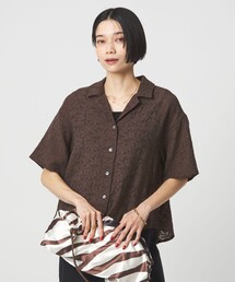 MUJI Labo〕紳士 和紙混ドビー織り 半袖シャツ（シャツ/ブラウス