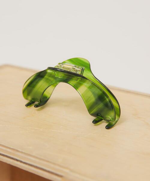 KBF（ケイビーエフ）の「ラウンドバンスクリップ（バレッタ/ヘアクリップ・レディース・グリーン/ブラウン・ONE）」の6枚目の写真