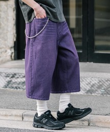 Rocky Monroe（ロッキーモンロー）の「新色追加 ケミカルウォッシュ オーバーダイ ワイドデニムハーフショートパンツ（デニムパンツ）」