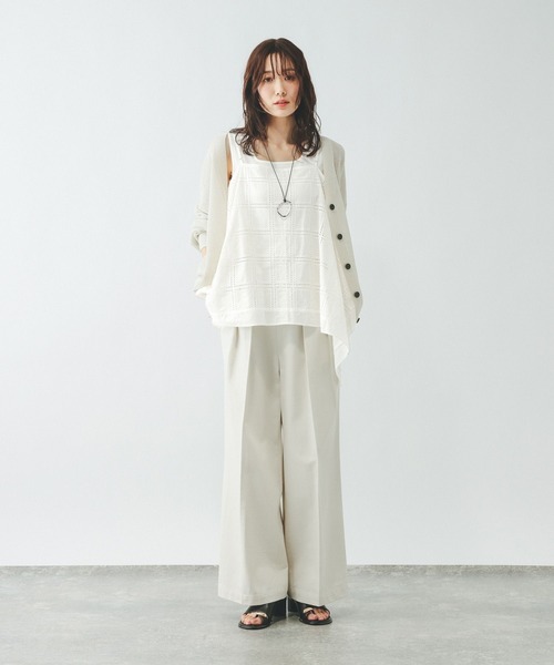 GLOBAL WORK（グローバルワーク）の「レースキャミビスチェ/655896（その他トップス・レディース・ホワイト/ブラック・FREE）」の4枚目の写真