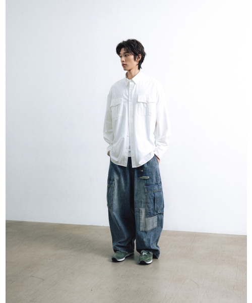 ANGLAN(アングラン)の「Officer Big Shirt - White(シャツ/ブラウス・メンズ・その他・1/2)」の5枚目の写真