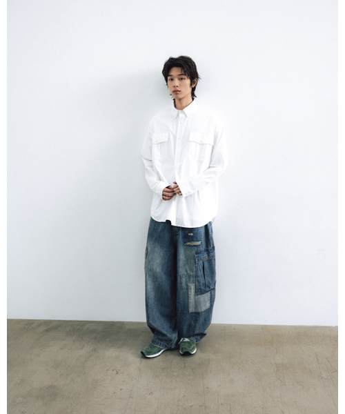 ANGLAN(アングラン)の「Officer Big Shirt - White(シャツ/ブラウス・メンズ・その他・1/2)」の9枚目の写真