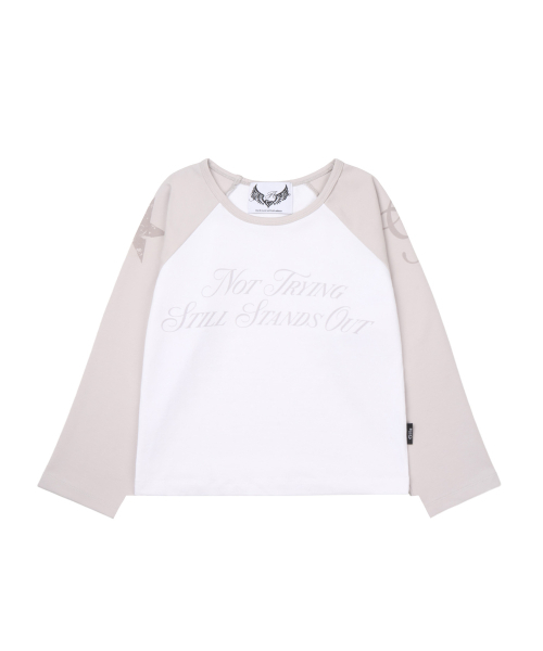 GILAARCHIVE（ギラアーカイブ）の「TWO TONE RAGLAN LONG SLEEVE_IVORY（Tシャツ/カットソー・レディース・その他・FREE）」の4枚目の写真