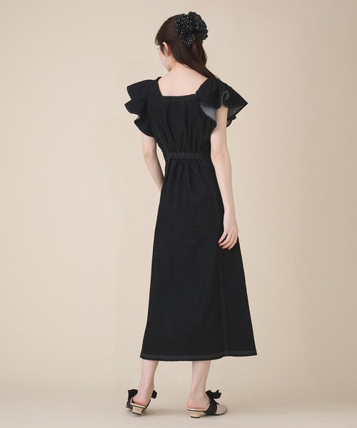 fupel(フぺル)の「2way frill denim onepiece / 2way フリルデニムワンピース(ワンピース・レディース・インディゴブルー/ブラック・FREE)」の18枚目の写真