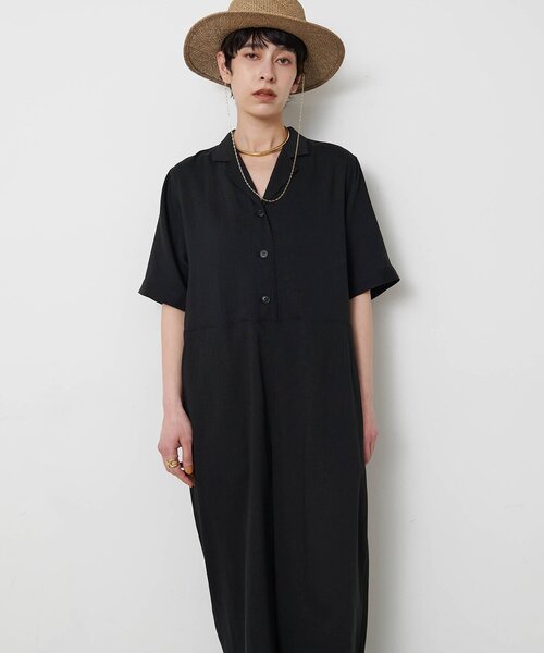 THE PAUSE（ザ ポーズ）の「【THE PAUSE】リネン混カイキンジャンプスーツ（つなぎ/オールインワン・レディース・ブラウン/ブラック・FREE）」の4枚目の写真