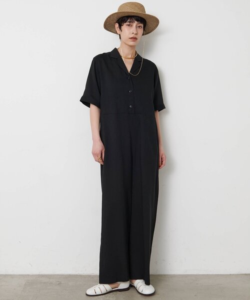 THE PAUSE（ザ ポーズ）の「【THE PAUSE】リネン混カイキンジャンプスーツ（つなぎ/オールインワン・レディース・ブラウン/ブラック・FREE）」の11枚目の写真