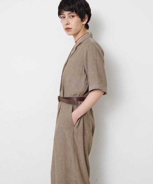 THE PAUSE（ザ ポーズ）の「【THE PAUSE】リネン混カイキンジャンプスーツ（つなぎ/オールインワン・レディース・ブラウン/ブラック・FREE）」の14枚目の写真