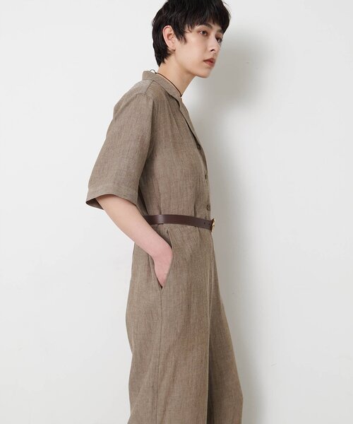 THE PAUSE（ザ ポーズ）の「【THE PAUSE】リネン混カイキンジャンプスーツ（つなぎ/オールインワン・レディース・ブラウン/ブラック・FREE）」の18枚目の写真