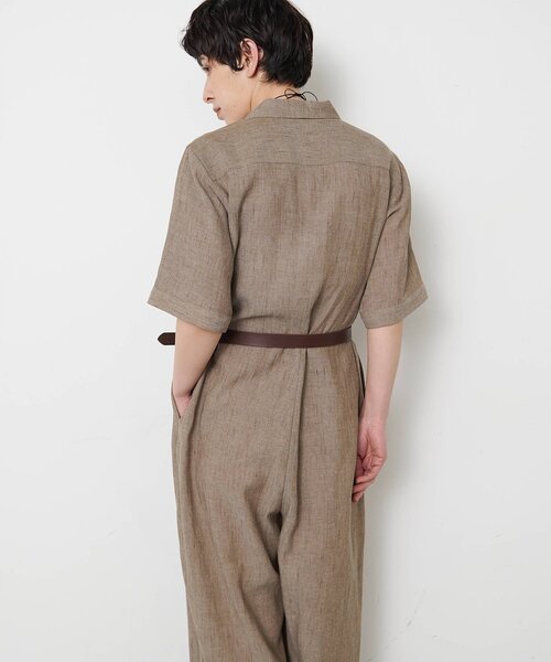 THE PAUSE（ザ ポーズ）の「【THE PAUSE】リネン混カイキンジャンプスーツ（つなぎ/オールインワン・レディース・ブラウン/ブラック・FREE）」の15枚目の写真