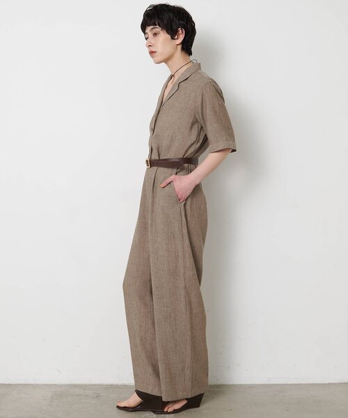 THE PAUSE（ザ ポーズ）の「【THE PAUSE】リネン混カイキンジャンプスーツ（つなぎ/オールインワン・レディース・ブラウン/ブラック・FREE）」の13枚目の写真