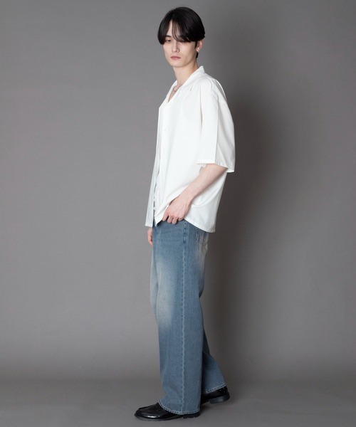 BROWNY(ブラウニー)の「BROWNY/【26年春夏新作】TRオープンカラーシャツ(シャツ/ブラウス・メンズ・サックスブルー/ブラック/ホワイト/ライトグレー・SMALL/MEDIUM/LARGE)」の19枚目の写真
