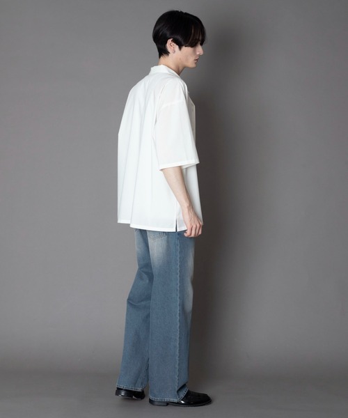 BROWNY(ブラウニー)の「BROWNY/【26年春夏新作】TRオープンカラーシャツ(シャツ/ブラウス・メンズ・サックスブルー/ブラック/ホワイト/ライトグレー・SMALL/MEDIUM/LARGE)」の21枚目の写真