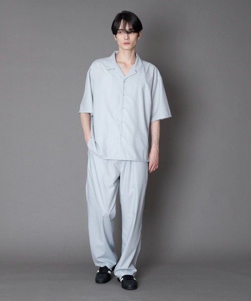 BROWNY(ブラウニー)の「BROWNY/【26年春夏新作】TRオープンカラーシャツ(シャツ/ブラウス・メンズ・サックスブルー/ブラック/ホワイト/ライトグレー・SMALL/MEDIUM/LARGE)」の22枚目の写真