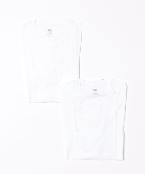 Levi's(リーバイス)の「【LEVI'S/リーバイス】【裾レッドタブ付】2枚組 無地Tシャツ クルーネック 2Pパック コットン100% 綿100%(Tシャツ/カットソー・メンズ・ブラック/ホワイト・SMALL/MEDIUM/X-LARGE/LARGE)」の1枚目の写真