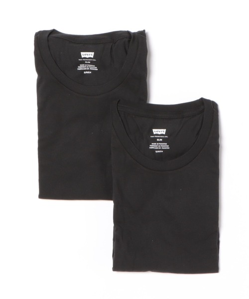 Levi's(リーバイス)の「【LEVI'S/リーバイス】【裾レッドタブ付】2枚組 無地Tシャツ クルーネック 2Pパック コットン100% 綿100%(Tシャツ/カットソー・メンズ・ブラック/ホワイト・SMALL/MEDIUM/X-LARGE/LARGE)」の2枚目の写真