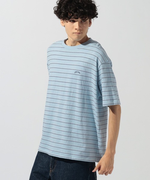ORCIVAL(オーシバル)の「【ORCIVAL(オーシバル)】エンブロイダリー ショートスリーブTシャツ(Tシャツ/カットソー・メンズ・ベージュ/サックスブルー・LARGE)」の2枚目の写真