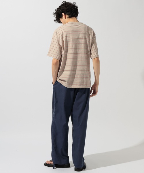 ORCIVAL(オーシバル)の「【ORCIVAL(オーシバル)】エンブロイダリー ショートスリーブTシャツ(Tシャツ/カットソー・メンズ・ベージュ/サックスブルー・LARGE)」の5枚目の写真