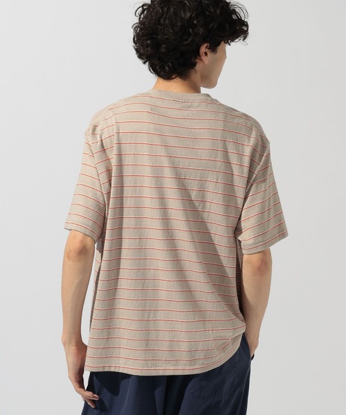 ORCIVAL(オーシバル)の「【ORCIVAL(オーシバル)】エンブロイダリー ショートスリーブTシャツ(Tシャツ/カットソー・メンズ・ベージュ/サックスブルー・LARGE)」の6枚目の写真