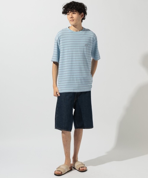 ORCIVAL(オーシバル)の「【ORCIVAL(オーシバル)】エンブロイダリー ショートスリーブTシャツ(Tシャツ/カットソー・メンズ・ベージュ/サックスブルー・LARGE)」の7枚目の写真