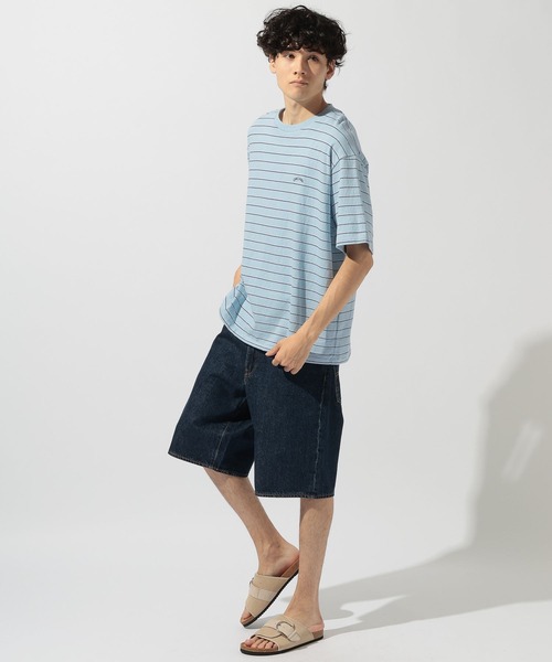 ORCIVAL(オーシバル)の「【ORCIVAL(オーシバル)】エンブロイダリー ショートスリーブTシャツ(Tシャツ/カットソー・メンズ・ベージュ/サックスブルー・LARGE)」の8枚目の写真