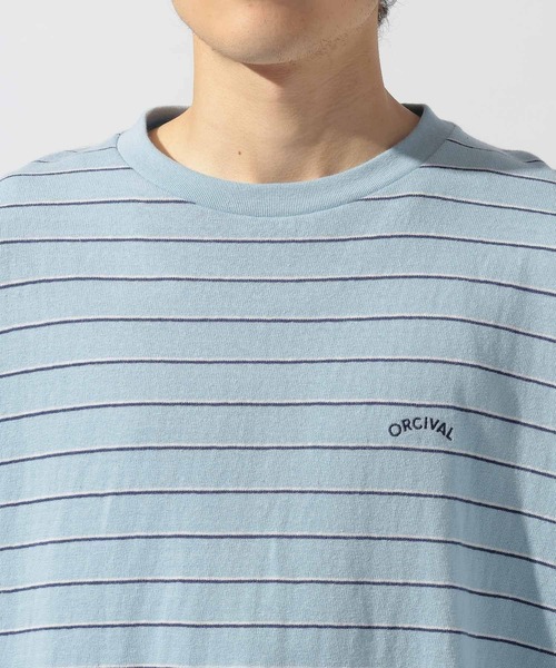 ORCIVAL(オーシバル)の「【ORCIVAL(オーシバル)】エンブロイダリー ショートスリーブTシャツ(Tシャツ/カットソー・メンズ・ベージュ/サックスブルー・LARGE)」の13枚目の写真