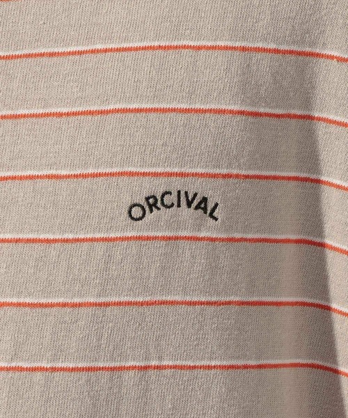ORCIVAL(オーシバル)の「【ORCIVAL(オーシバル)】エンブロイダリー ショートスリーブTシャツ(Tシャツ/カットソー・メンズ・ベージュ/サックスブルー・LARGE)」の3枚目の写真