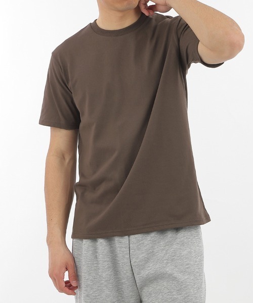 CLOTHY(クロシィ)の「【シンプルが、一番強い。】メンズさらさら天竺無地Tシャツ(Tシャツ/カットソー・レディース・チャコールグレー/ブラック/ブラウン/グレー/オフホワイト/ブルー/グリーン/モカ・MEDIUM/X-LARGE/LARGE)」の5枚目の写真