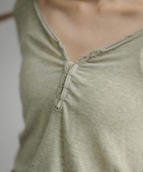 LAULEN(ローレン)の「front hook side tuck tops /フロントホックサイドタックトップス(Tシャツ/カットソー・レディース・イエロー/ブラック/グレー・FREE)」の19枚目の写真