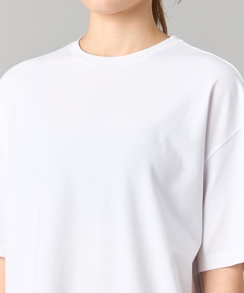 Chacott（チャコット）の「HandosomeCottonオーバーTシャツ（Tシャツ/カットソー・レディース・ホワイト/ブラック/スモークピンク・M）」の6枚目の写真