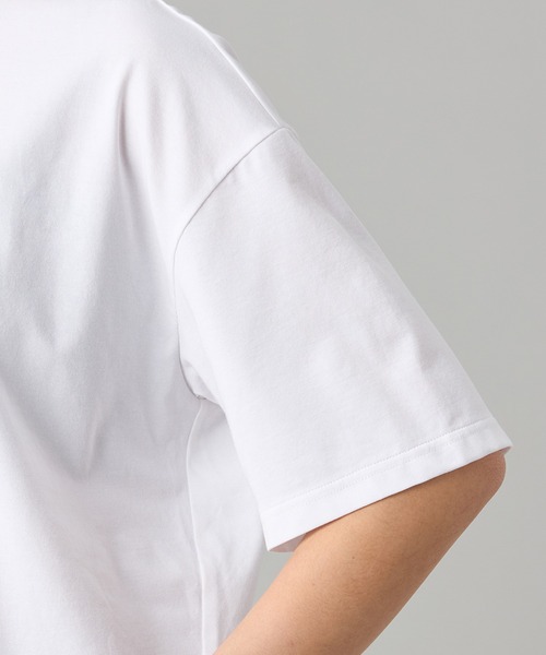 Chacott（チャコット）の「HandosomeCottonオーバーTシャツ（Tシャツ/カットソー・レディース・ホワイト/ブラック/スモークピンク・M）」の7枚目の写真