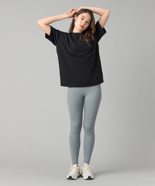 Chacott（チャコット）の「HandosomeCottonオーバーTシャツ（Tシャツ/カットソー・レディース・ホワイト/ブラック/スモークピンク・M）」の12枚目の写真