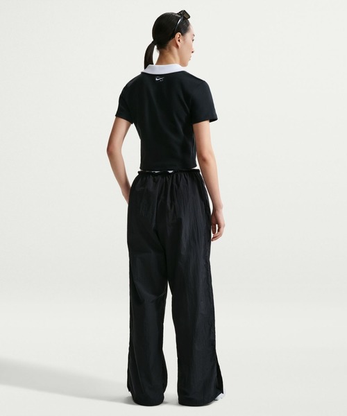 NIKE（ナイキ）の「ナイキ NIKE ナイキ   NSW クロップS/S トップ（ポロシャツ・レディース・ブラック×ホワイト/ホワイト×ブルー・S/M/L/XL）」の6枚目の写真