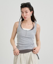 Layered Strap Slim Tank Top / レイヤードストラップスリムタンクトップ