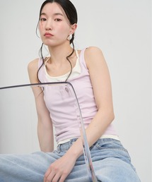 Layered Strap Slim Tank Top / レイヤードストラップスリムタンクトップ