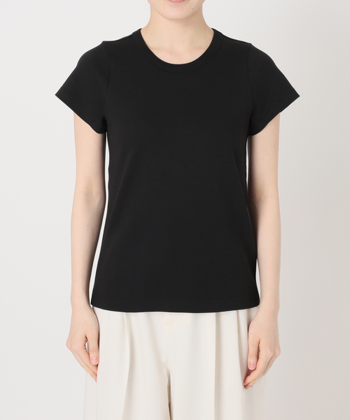 Noble(ノーブル)の「《追加・WEB限定カラー》スビンコットンスムースコンパクトTシャツ2(Tシャツ/カットソー・レディース・ベージュ/チョコ/ブラック/ライトグリーン/ホワイト・FREE)」の15枚目の写真