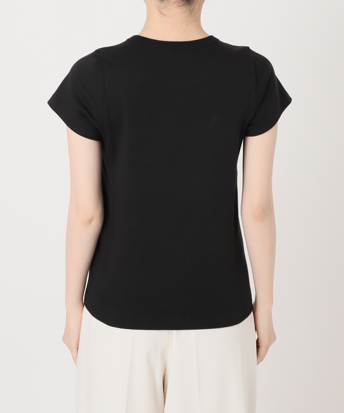 Noble(ノーブル)の「《追加・WEB限定カラー》スビンコットンスムースコンパクトTシャツ2(Tシャツ/カットソー・レディース・ベージュ/チョコ/ブラック/ライトグリーン/ホワイト・FREE)」の17枚目の写真