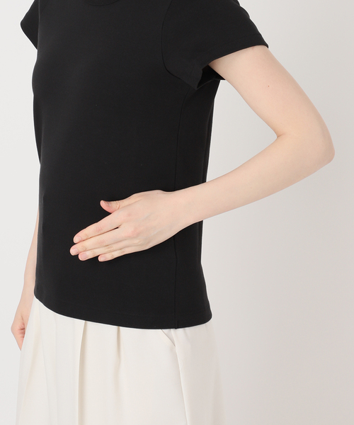 Noble(ノーブル)の「《追加・WEB限定カラー》スビンコットンスムースコンパクトTシャツ2(Tシャツ/カットソー・レディース・ベージュ/チョコ/ブラック/ライトグリーン/ホワイト・FREE)」の19枚目の写真