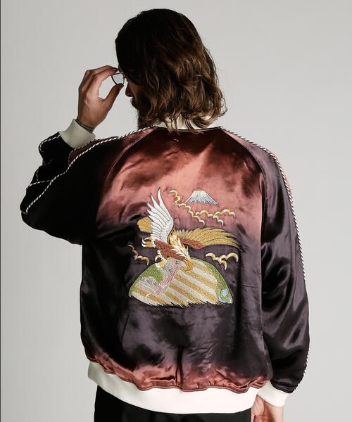 schott(ショット)の「Schott/ショット/RAYON SUKA JKT/レーヨン スカジャン(スカジャン・メンズ・ブラック/ネイビー・M/L/XL/2XL)」の3枚目の写真