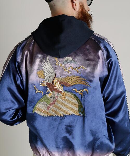 schott(ショット)の「Schott/ショット/RAYON SUKA JKT/レーヨン スカジャン(スカジャン・メンズ・ブラック/ネイビー・M/L/XL/2XL)」の5枚目の写真