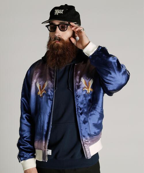 schott(ショット)の「Schott/ショット/RAYON SUKA JKT/レーヨン スカジャン(スカジャン・メンズ・ブラック/ネイビー・M/L/XL/2XL)」の7枚目の写真