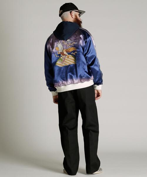 schott(ショット)の「Schott/ショット/RAYON SUKA JKT/レーヨン スカジャン(スカジャン・メンズ・ブラック/ネイビー・M/L/XL/2XL)」の15枚目の写真