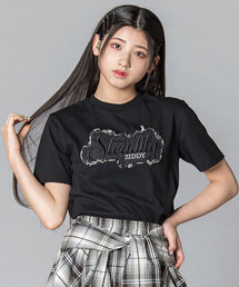 ZIDDY | 【 ニコ☆プチ 】デニムワッペン ロゴTシャツ(130~160cm)(Tシャツ/カットソー)