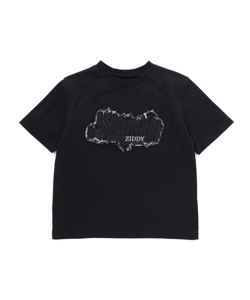 ZIDDY(ジディ)の「【 ニコ☆プチ 】デニムワッペン ロゴTシャツ(130~160cm)(Tシャツ/カットソー・キッズ・ブルー/ブラック・140cm/150cm/130cm/FREE)」の11枚目の写真