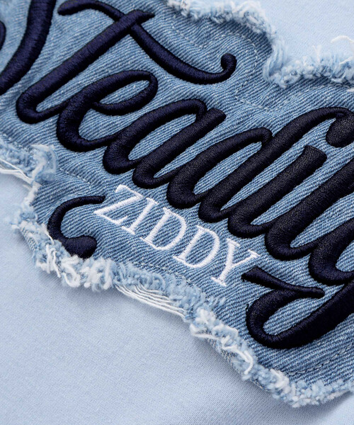 ZIDDY(ジディ)の「【 ニコ☆プチ 】デニムワッペン ロゴTシャツ(130~160cm)(Tシャツ/カットソー・キッズ・ブルー/ブラック・140cm/150cm/130cm/FREE)」の18枚目の写真