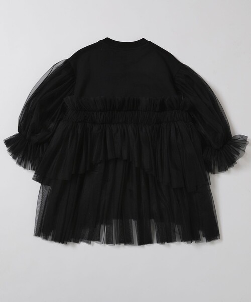 Firsthand(ファーストハンド)の「VIVIANO × Firsthand/ヴィヴィアーノ 別注 Volume Tulle T-shirt / ボリューム チュール Tシャツ(Tシャツ/カットソー・レディース・ブラック/ネイビー・FREE)」の3枚目の写真