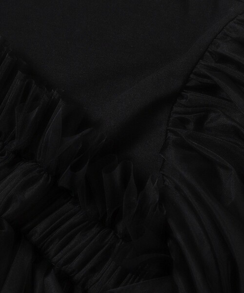 Firsthand(ファーストハンド)の「VIVIANO × Firsthand/ヴィヴィアーノ 別注 Volume Tulle T-shirt / ボリューム チュール Tシャツ(Tシャツ/カットソー・レディース・ブラック/ネイビー・FREE)」の4枚目の写真