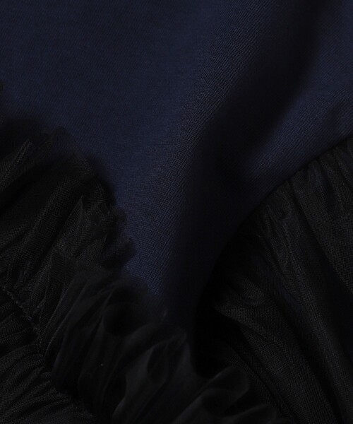 Firsthand(ファーストハンド)の「VIVIANO × Firsthand/ヴィヴィアーノ 別注 Volume Tulle T-shirt / ボリューム チュール Tシャツ(Tシャツ/カットソー・レディース・ブラック/ネイビー・FREE)」の6枚目の写真