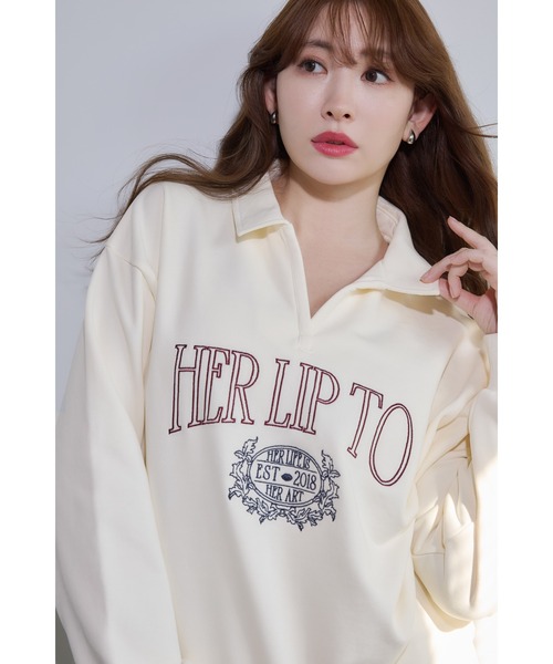 ブランド古着】Her lip to｜ハーリップトゥーのポロシャツ（ベージュ系